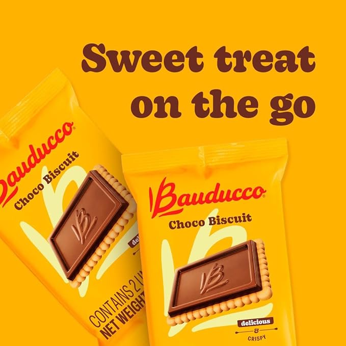 Bauducco Choco Biscuit Cookies, 25.3 oz (Pack of 40) - Crispy & Delicious Chocolate Cookies