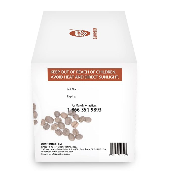 GANOHERB Maca Energy Coffee for Men, Women Herbal Coffee with Tongkat Ali, Maca Root, Reishi