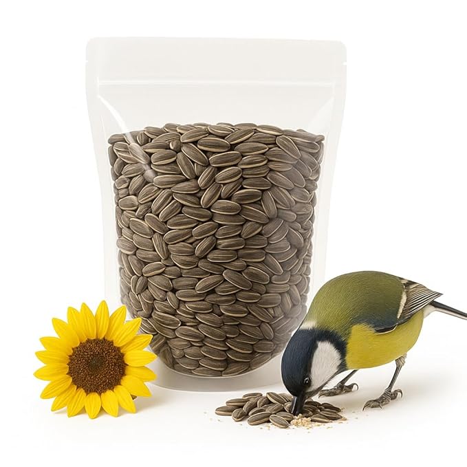 Crazy Nuts | USA Grown Raw Sunflower Seeds In Shell, 5lb | Unsalted sunflower seeds for birds and