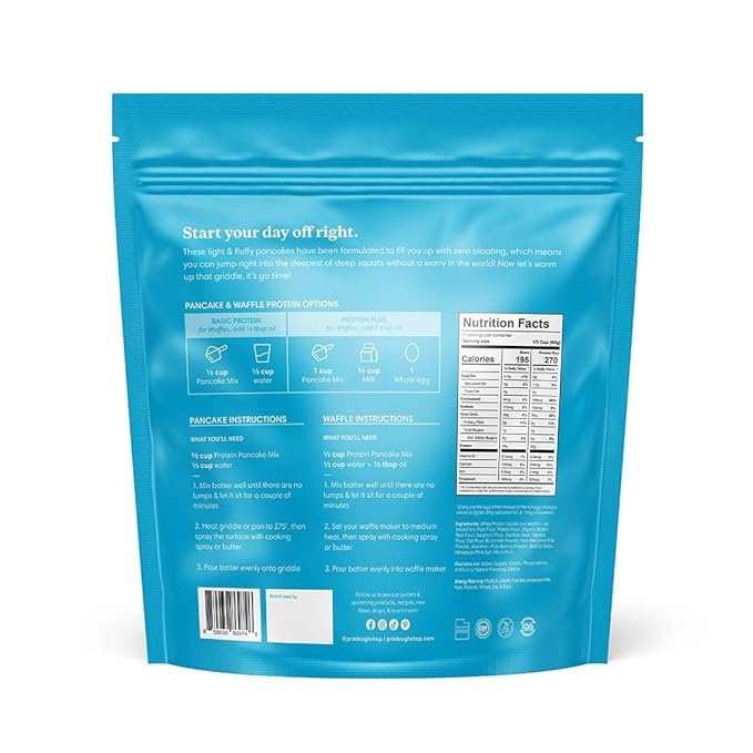 ProDough Shop Buttermilk Pancake and Waffle Mix - Gluten Free, Low Carb, High Protein Pancake Mix