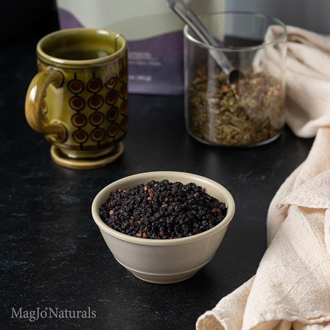 MagJo Dried Elderberries - 100% Wild crafted Dried Elder berries - 2lb Bulk - Non-Irradiated
