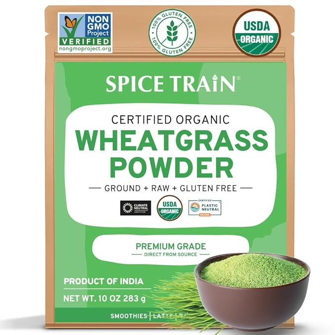 HANDPICK USDA Organic Wheatgrass Powder (10oz) Rich Green Powder - Lab Tested | 100% Whole Leaf |