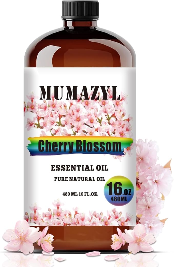 Cherry Blossom Essential Oil, Cherry Blossom Oil 16 Fl Oz 480ML for Diffuser Humidifier Yoga