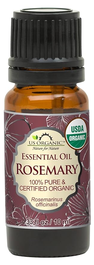 US Organic 100% Pure Rosemary Essential Oil, USDA Certified Organic 100% Pure, Steam Distilled, for