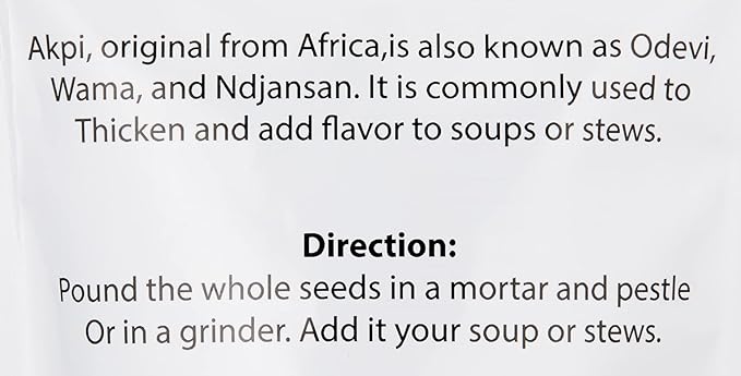 KOPABANA Organic Akpi Seeds | Djansang Spice | Odevi | Wama | 4oz