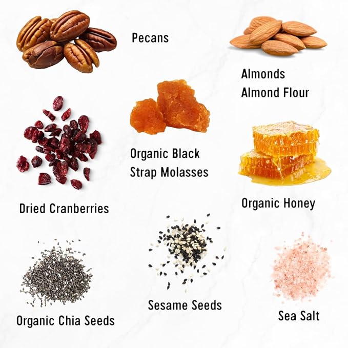 Taos Bakes - Caramel Pecan + Cranberries - Breakfast Bars - 5g Fiber & Gluten Free - Healthy Snacks