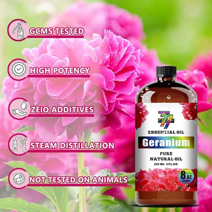 Geranium Essential Oil (8 oz / 240 ml) ??Geranium Oils for diffusers, humidifiers, Home Baths