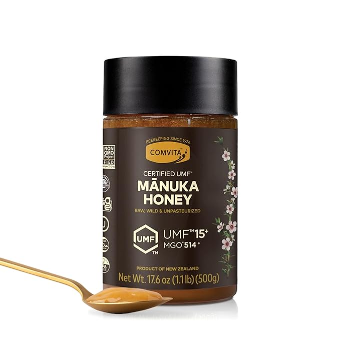 Comvita Manuka Honey UMF 15+ (MGO 514+) - Raw Manuka Honey New Zealand, Pure & Unpasteurized