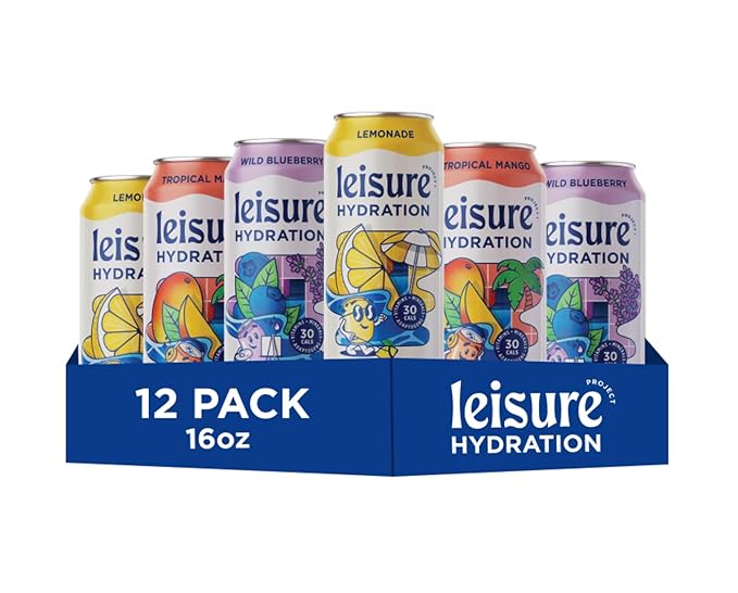 Leisure Hydration Non-Carbonated Electrolyte Refresher, Variety Pack - Low Sugar Nutrient Enhanced