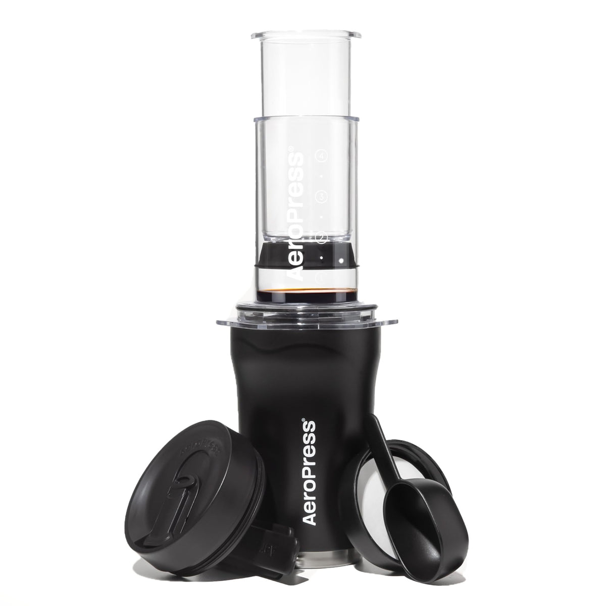AeroPress Go Plus Portable Coffee Maker Kit, Black