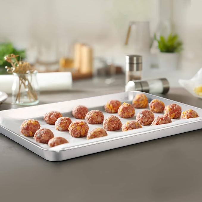 TeamFar Baking Sheet, 17.6’’ x 13’’ x 1’’ Stainless Steel Large Cookie Sheet Half Baking Pans