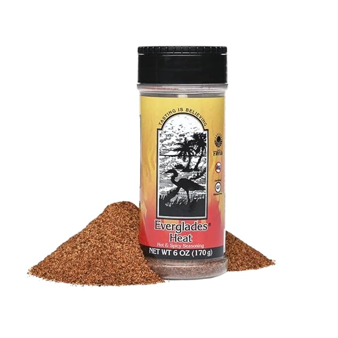 Everglades Heat Seasoning Spicy Blend for Chicken Wings, Chili, Fish & Fries, Add Zest with Red