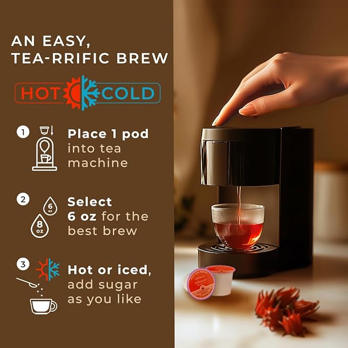 Gya Tea Co Hibiscus Tea Gift Set K-Cup Delivers Joy and Delight with Every Tart Sip - Tea Pod