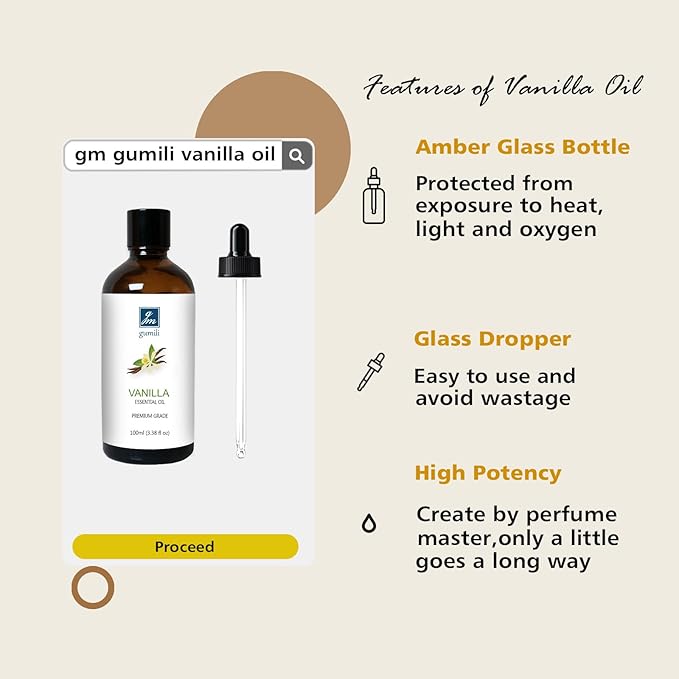 Vanilla Essential Oil 200ML, Natural Vanilla Oil Scented Oils for Aromatherapy &