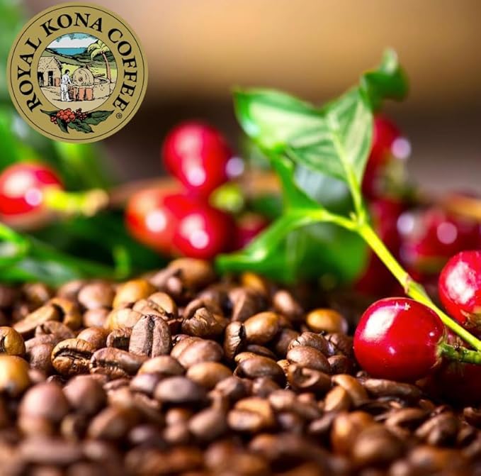 ROYAL KONA COFFEE Ground - 100% Hawaiian Kona Coffee, Private Reserve, Medium Roast, (Pack of 2)