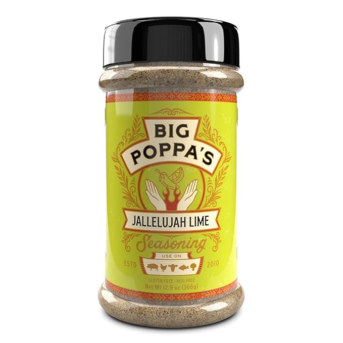 Big Poppa’s Jallelujah Lime Seasoning Salt – Bold Lime & Jalapeño Citrus Spice Blend for Tacos