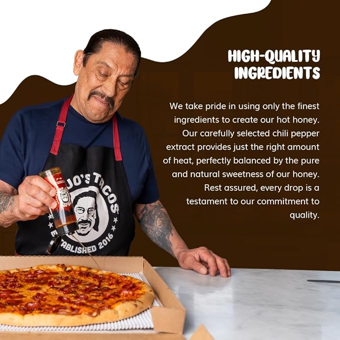 Trejo's Tacos Hot Honey | Sweet and Spicy Honey Hot Sauce | Infused with Chili Pepper Extract |