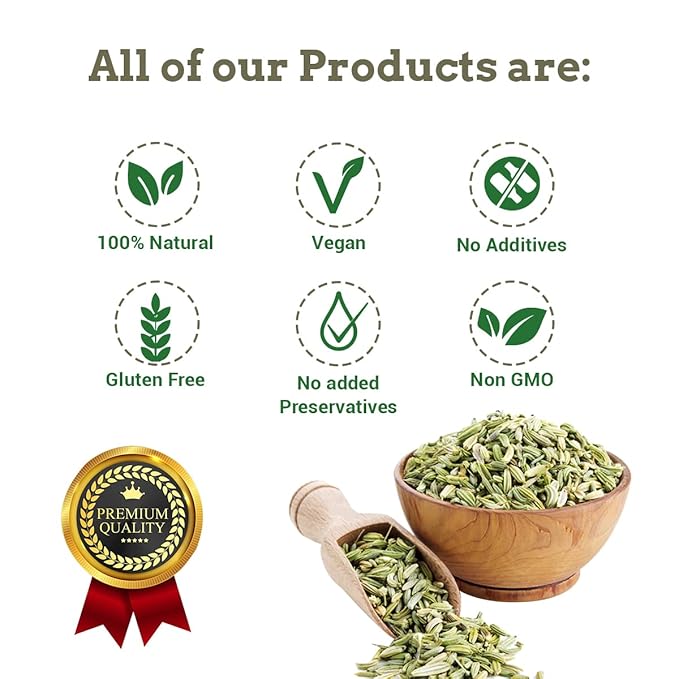 Spice Magic Fennel Seeds | Whole Fennel Seed 7oz (200g), 100% Natural, Fresh, Gourmet Spices and