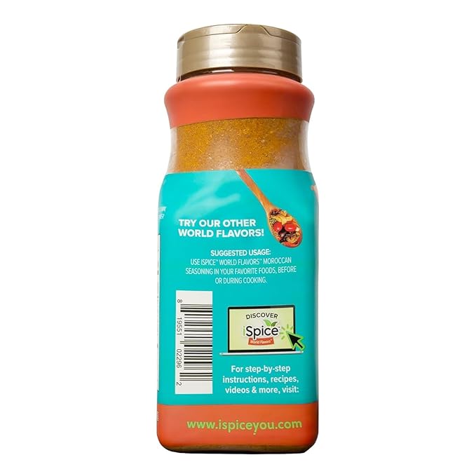 iSpice Blend | Moroccan Seasoning | 14.74 oz | Mixed Spice & Seasoning | Bulk Size | Halal | Kosher