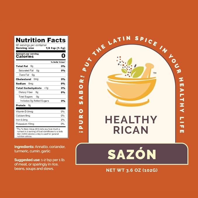 Healthy Rican Salt-Free Adobo, Sazon, Sofrito Seasoning Mix Bundle Non-GMO, No MSG, No