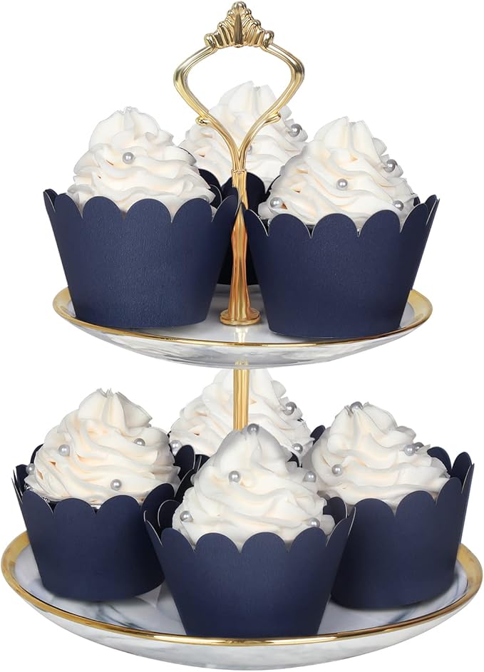 KPOSIYA Set of 100 Artistic Bake Cake Cups Filigree Little Vine Lace Laser Cut Cupcake Wrapper