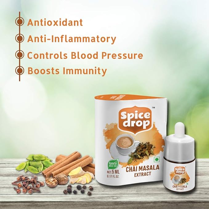Spice Drop Variety Combo Pack Of 7 |Chai Masala, Cardamom, Ginger, Lemongrass, Cinnamon, Clove, And