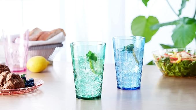 SCANDINOVIA - 32 oz Unbreakable Premium Iced Tea Drinking Glasses Tumbler (Set of 6) - BPA Free