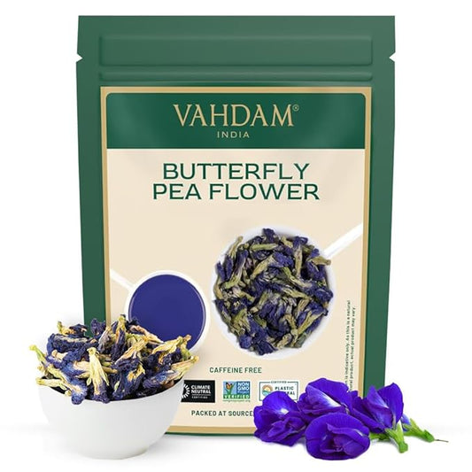 VAHDAM, Butterfly Pea Flower Tea (1.76oz) 100+ Cups | Delicate & Earthy | Vacuum Sealed for