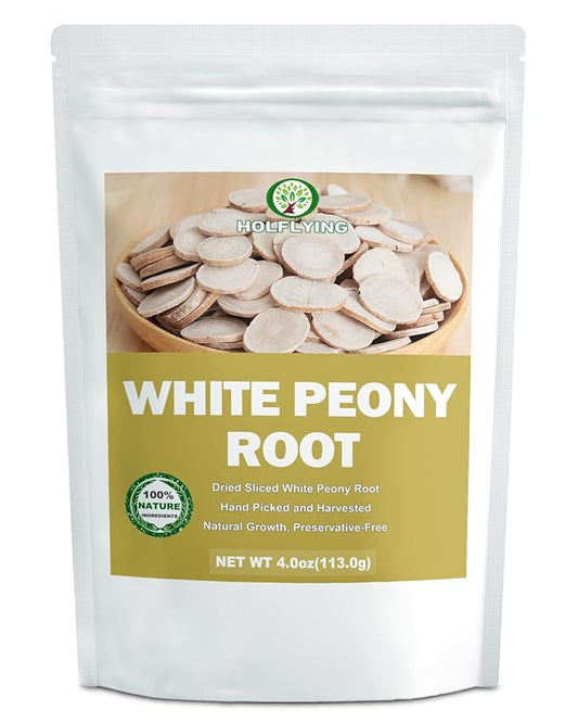 Premium White Peony Root Slices (Bai Shao) | Paeonia Lactiflora Herbal Tea | Traditional Herb Tea |