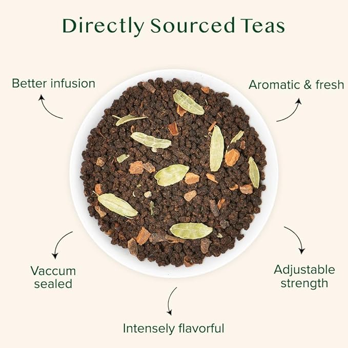 VAHDAM, India's Original Masala Chai Tea Loose Leaf (50 Cups/3.53oz) Blend Of Black Tea, Cinnamon