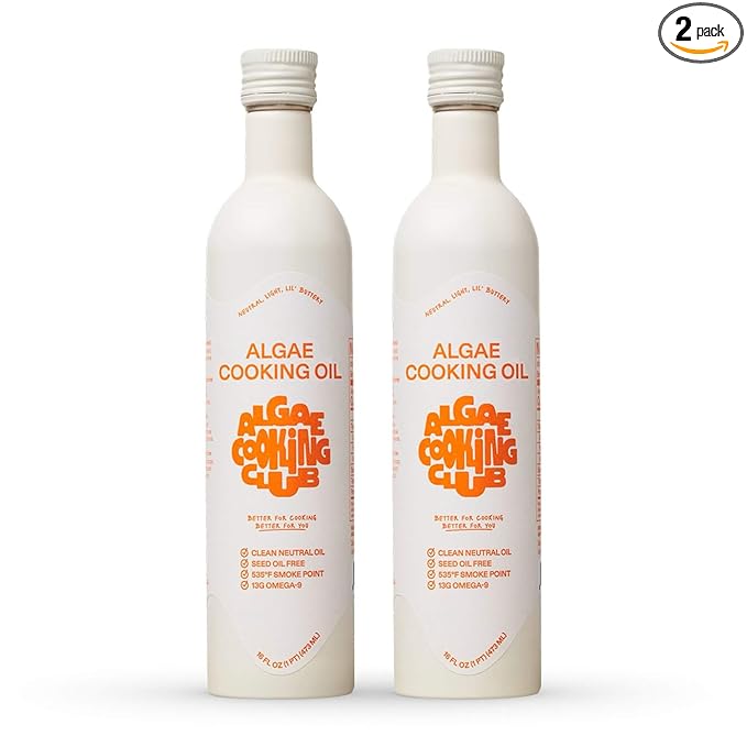 Algae Cooking Club Chef-Grade 100% Algae Cooking Oil - High Smoke Point 535째F - Rich in Omega-9