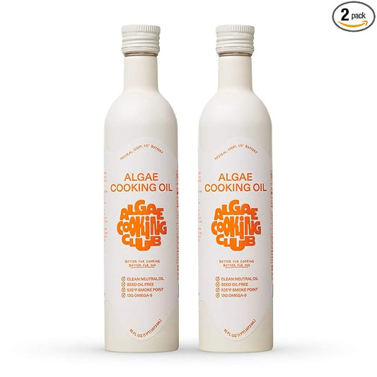 Algae Cooking Club Chef-Grade 100% Algae Cooking Oil - High Smoke Point 535째F - Rich in Omega-9