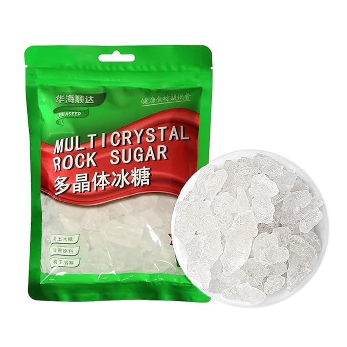Fraunitsh Natural Rock Sugar, 9.87oz Crystal Rock Sugar Whole for Beverages Baking Cooking pho