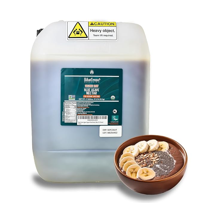 BLUE GREEN ORGANICS, Agave syrup, Agave, Gluten Free, Organic, Sweetener, coffees, pancakes or any