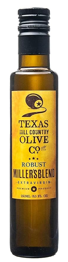 Texas Hill Country Olive Co Miller's Blend Extra Virgin Olive Oil - Cold Pressed EVOO Gourmet Olive