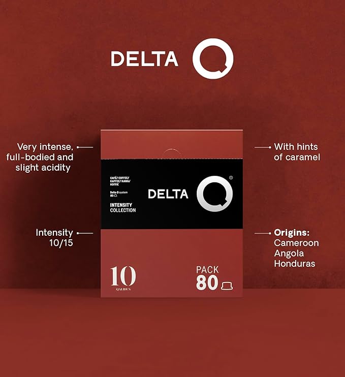 Delta Q Espresso Pods for Delta Q machines, Qalidus - Intensity 10, Notes of Caramel, XL Pack - 80