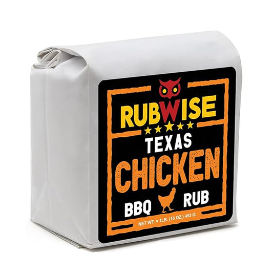 RubWise Texas Style BBQ Chicken Rub (1lb) No MSG | Premium Texan Barbecue Spices for Smoking and