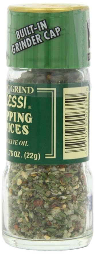 Alessi Herb & Seasoning Grinder, Dipping Spices for Olive Oil, Tip n' Grind (Garlic, 0.76 Ounce