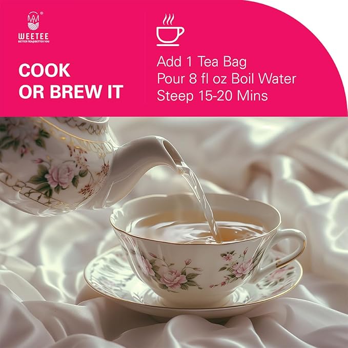 WT WEETEE Milk Thistle Tea Bags, Made with 100% Pure Milk Thistle Seeds, Natural Caffeine-free