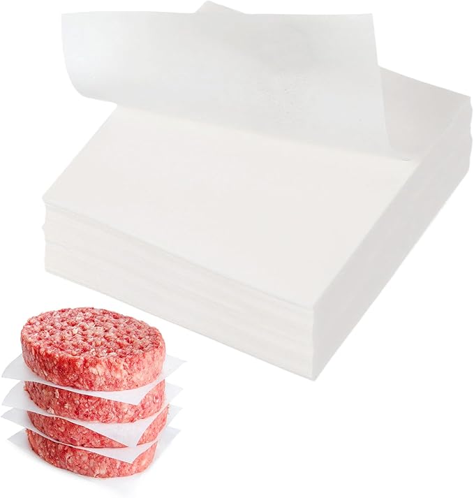 uxcell 500 Pcs Unbleached Parchment Paper Baking Sheets Squares, 2.4 Inch Hamburger Patty Paper