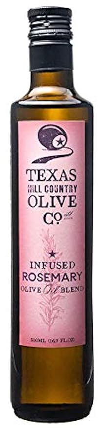 Texas Hill Country Olive Co Rosemary Infused Olive Oil - Cold Pressed Gourmet EVOO Olive Oil