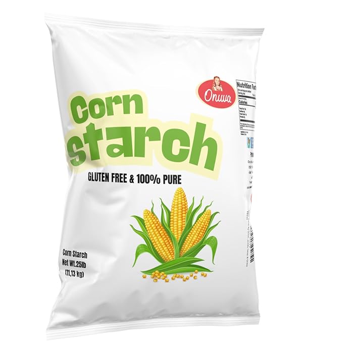 Corn Starch by Onuva - 25 lbs , (11,3 kg) - Gluten Free - Vegan - Thickener For Sauces, Soup, &