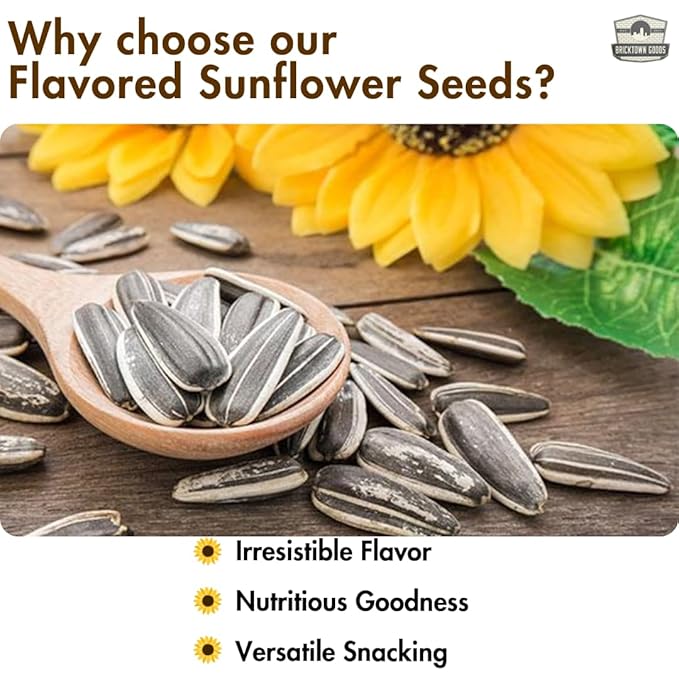 Bricktown Goods Bloody Mary Flavored Sunflower Seeds - 3 Pack - Boldly Seasoned and Roasted