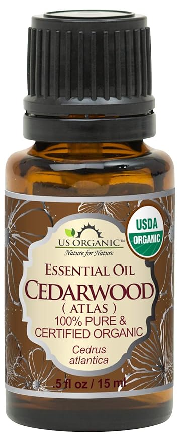 US Organic 100% Pure Cedarwood Essential Oil (Atlas) - USDA Certified Organic, Steam Distilled