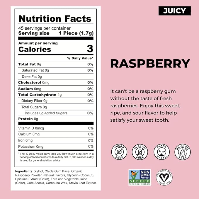 Refresh Gum, Xylitol, Natural, Sugar Free, Long Lasting, Plastic Free, Natural Flavors & Organic