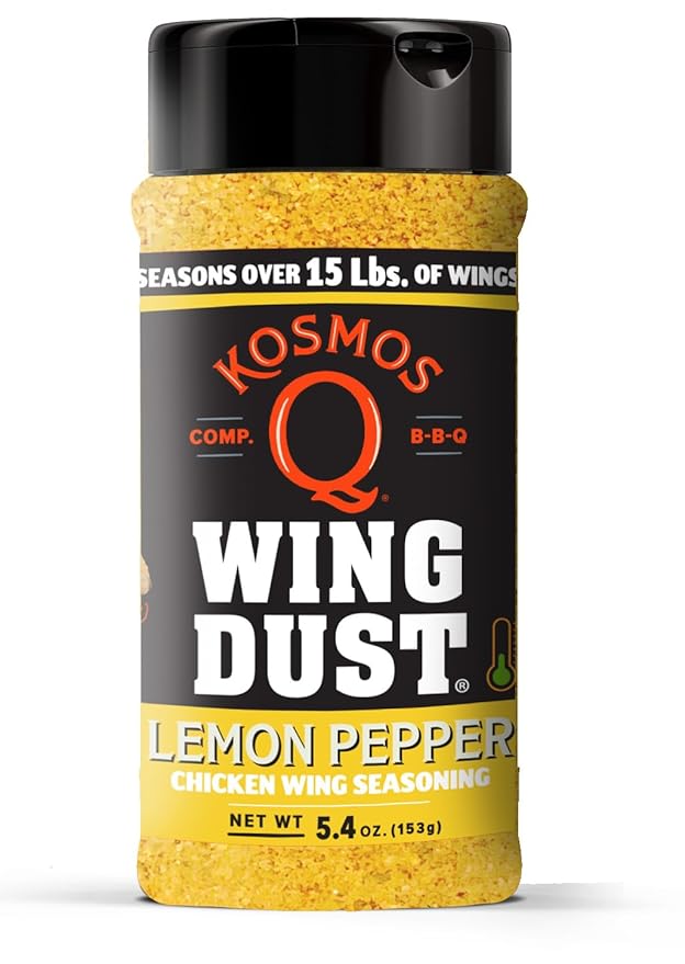 Kosmos Q Lemon Pepper Seasoning Wing Dust, Lemon Pepper Powder Chicken Wing Seasoning For Chicken