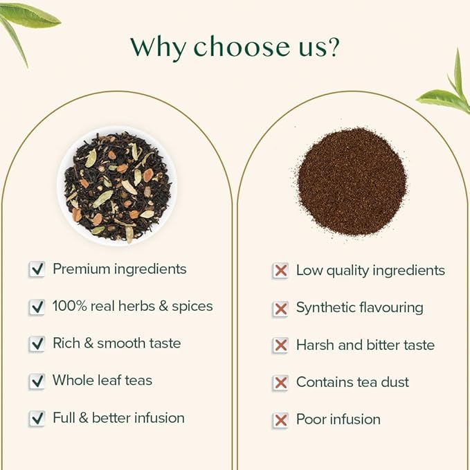 VAHDAM Vanilla Spiced Masala Chai | 3.53oz (50 Cups) Gluten Free Delicious Blend Of Vanilla &