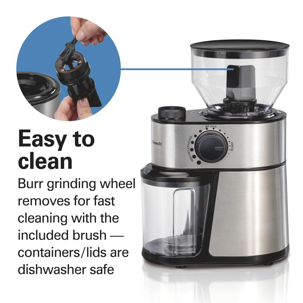 Hamilton Beach Electric Burr Coffee Grinder with Large 16 oz. Hopper