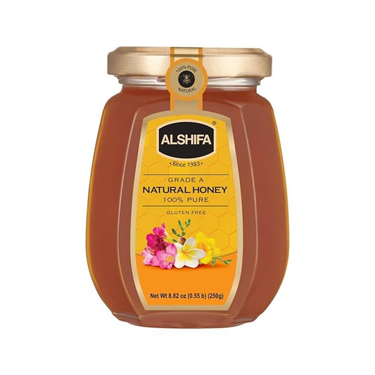 ALSHIFA Natural Honey 8.81oz (250g) | Pack of 1 | Raw & Pure Honey Unpasteurized | 100% Pure