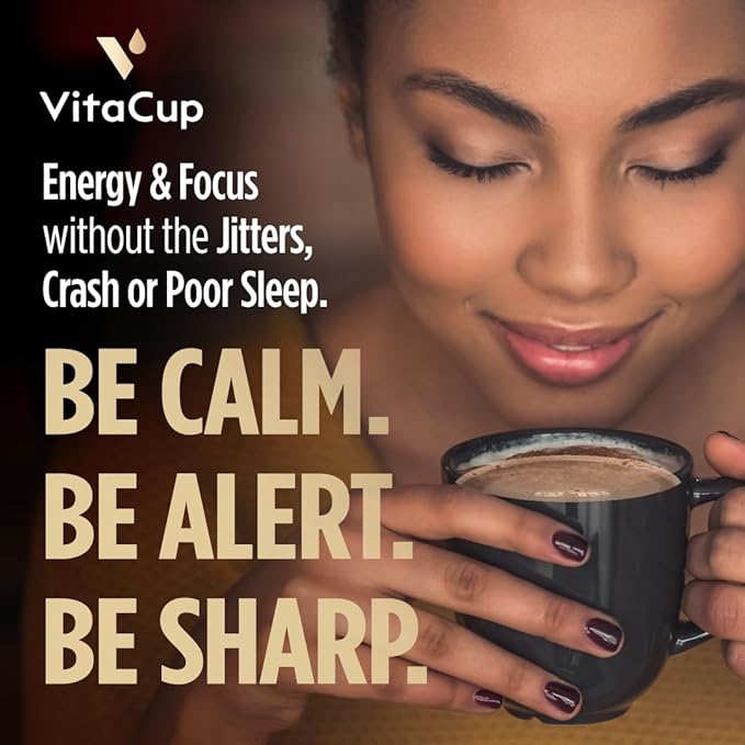 VitaCup Shroom Fuel, Mushroom Based Instant Coffee Alternative Packets, Mushroom Coffee Substitute
